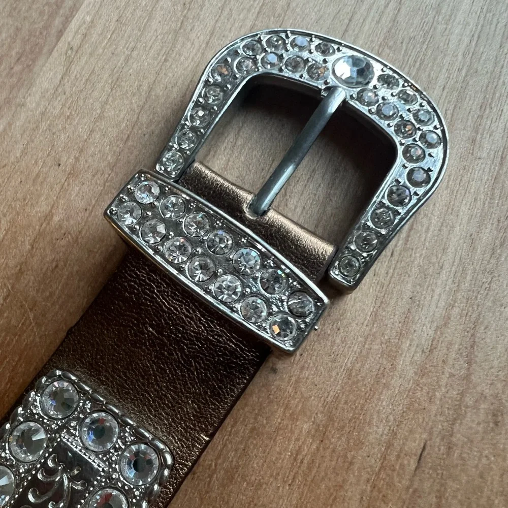 Geneva platinum ladies rhinestone rectangular fashion watch NEW BATTERY